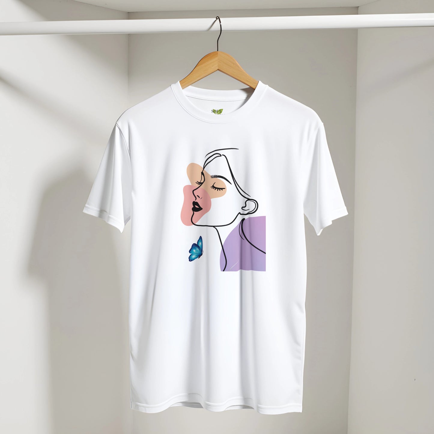 Abstract Lady Face Graphic - Women's  Tee