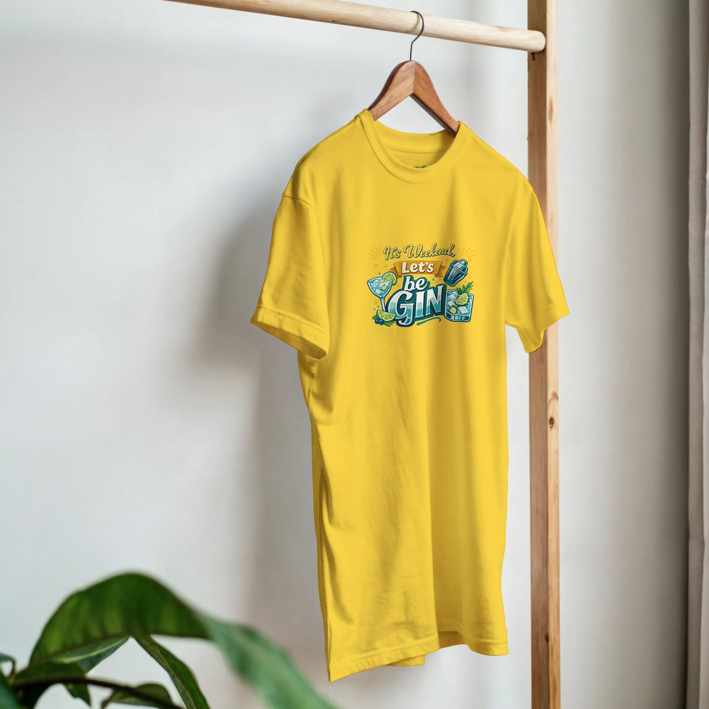 Let Weekend Be Gin - Men Premium Soft Cotton Graphic Tee