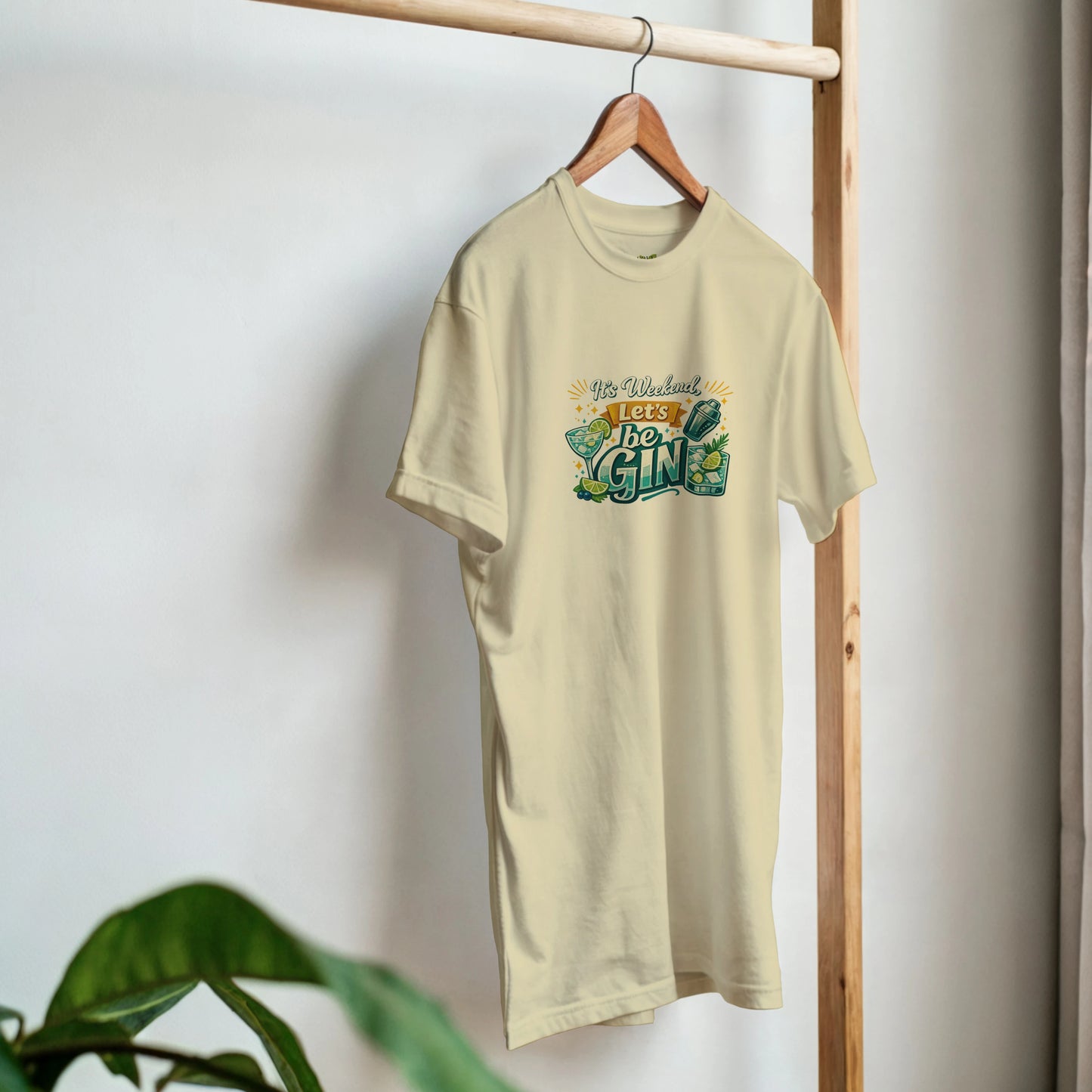 Let Weekend Be Gin - Men Premium Soft Cotton Graphic Tee