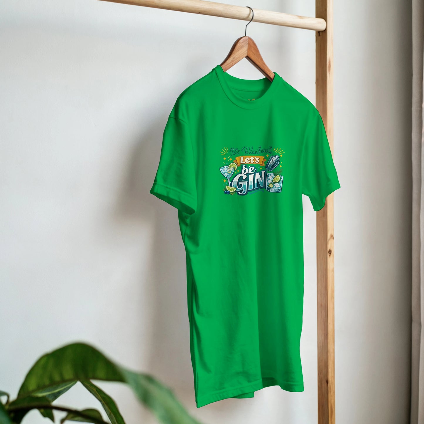 Let Weekend Be Gin - Men Premium Soft Cotton Graphic Tee