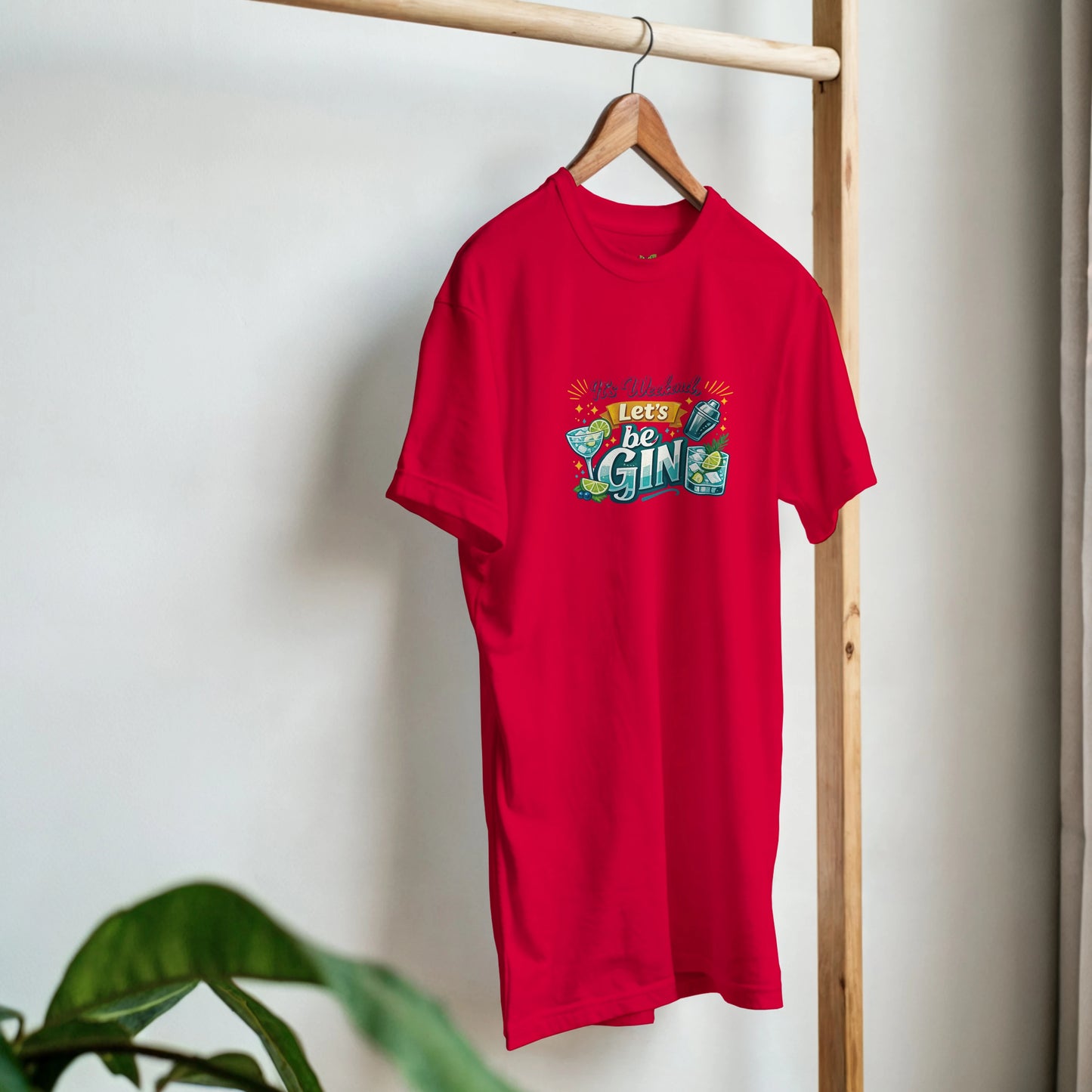 Let Weekend Be Gin - Men Premium Soft Cotton Graphic Tee