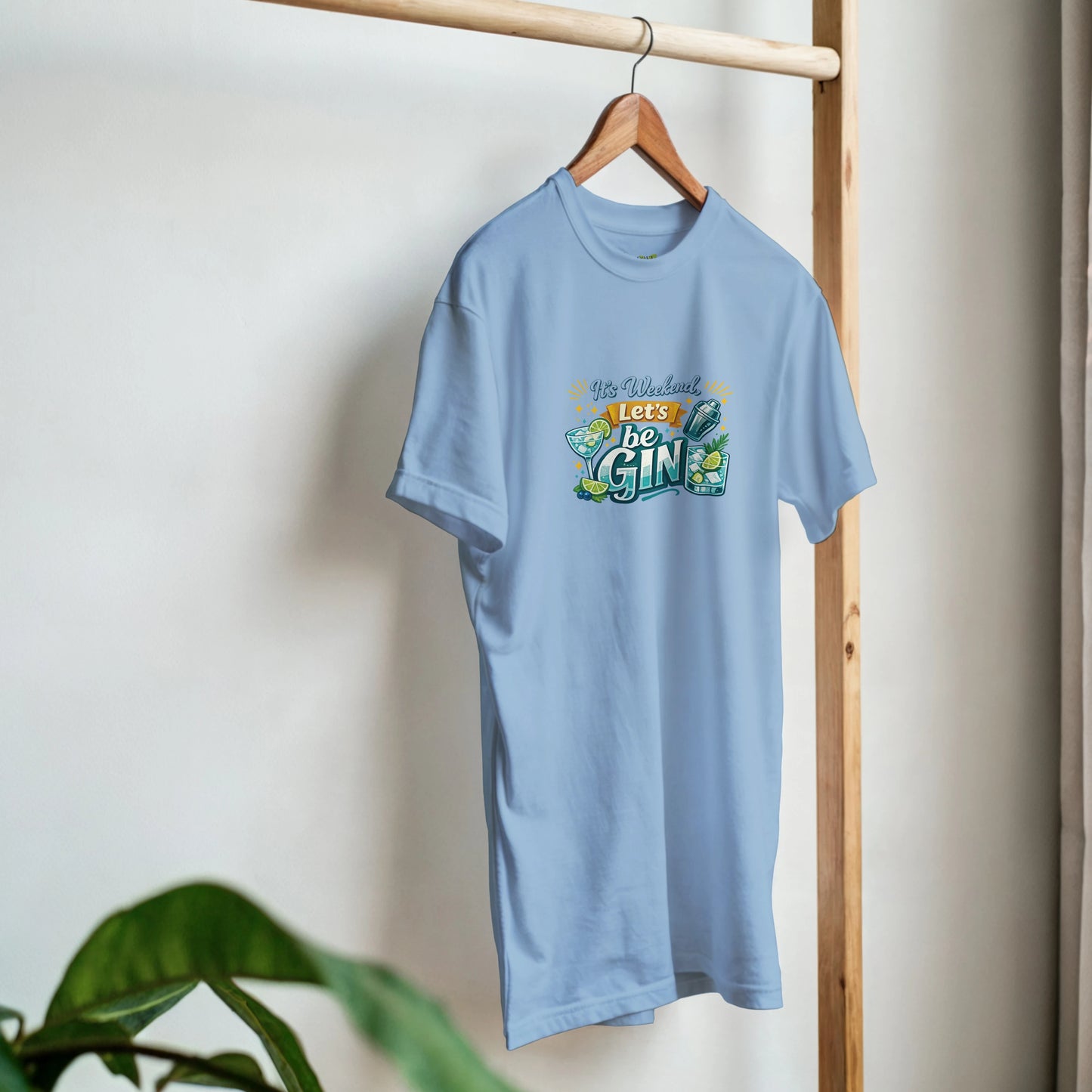 Let Weekend Be Gin - Men Premium Soft Cotton Graphic Tee