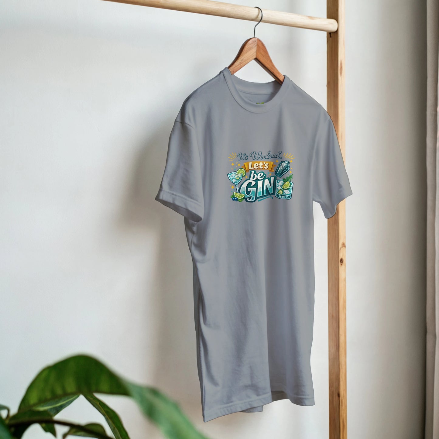 Let Weekend Be Gin - Men Premium Soft Cotton Graphic Tee