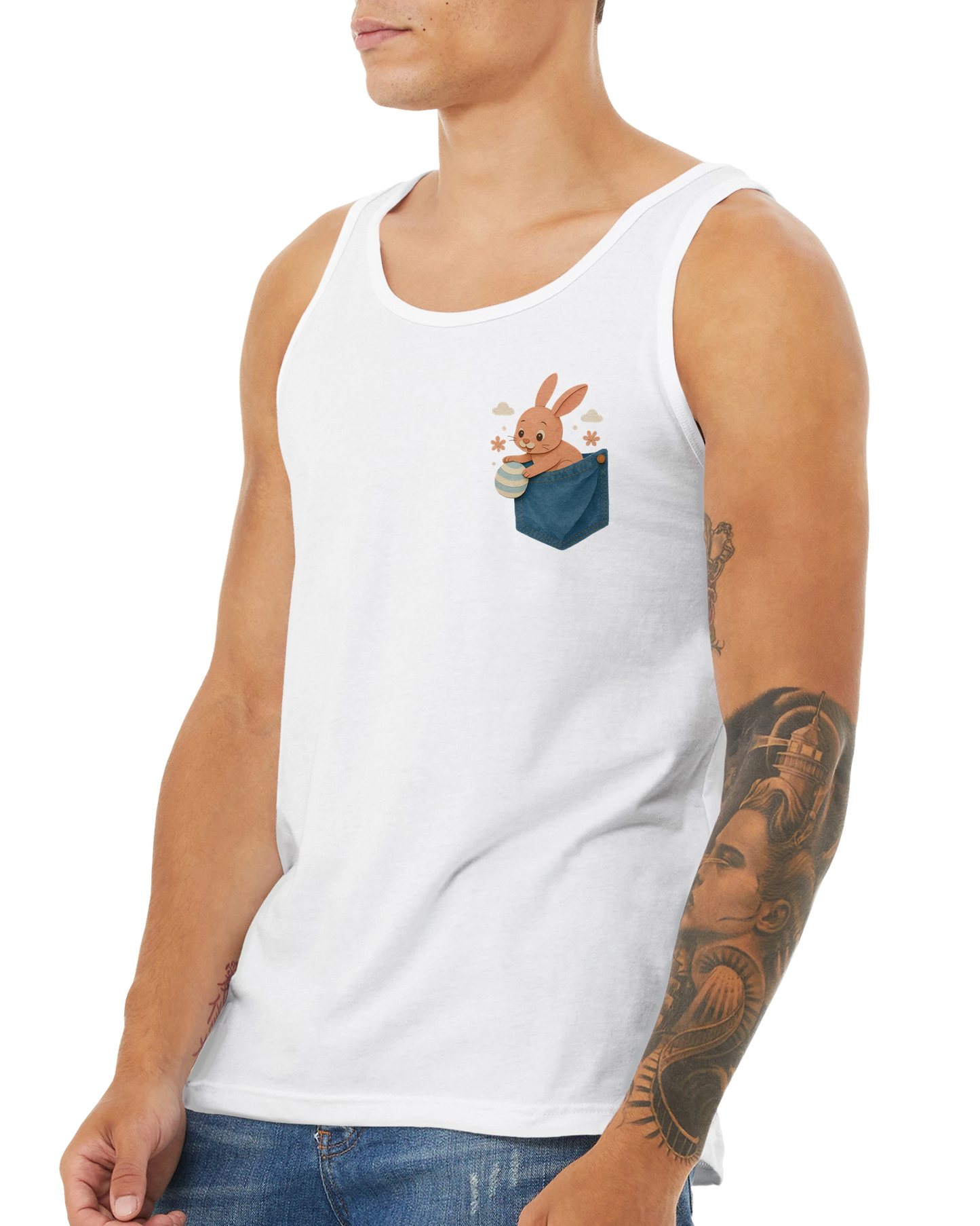 Easter Bunny Pocket - Premium Men Tank Top